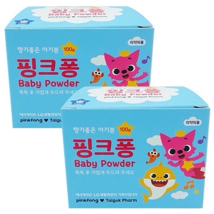 핑크퐁 베이비 파우더 100g 2개+장난감사은품 증정