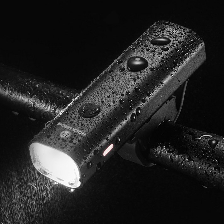 USB 충전식 LED 자전거 라이트, 블랙