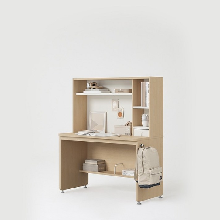 한샘 티오 그로우 일반책상세트 4단 120x60cm (컬러 택1), 화이트/파우더핑크(A)
