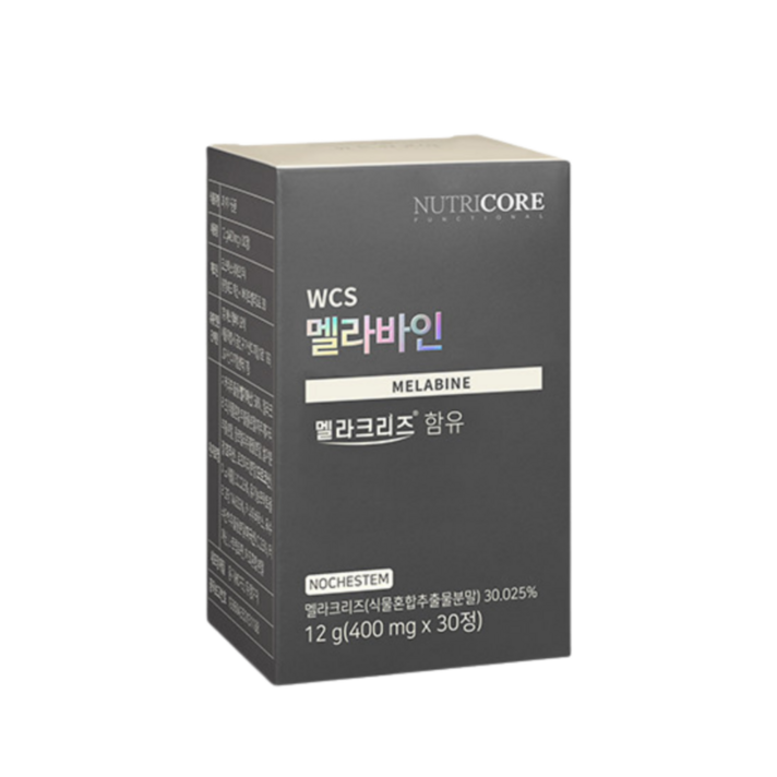 뉴트리코어 식물성 멜라토닌 멜라바인 1박스, 1개, 30정