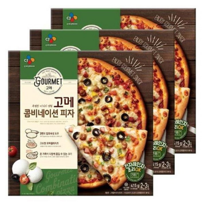 고메 콤비네이션 피자 415G x 3개, 없음, 상세설명 참조