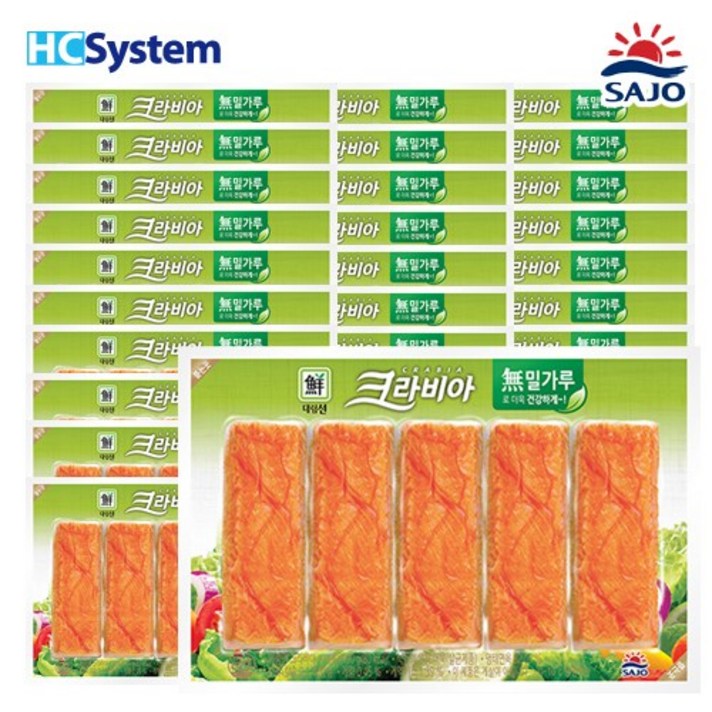 크라비아 90g 30팩 / 프리미엄 맛살 크래미 크랩킹 어묵 스노우크랩, 30개