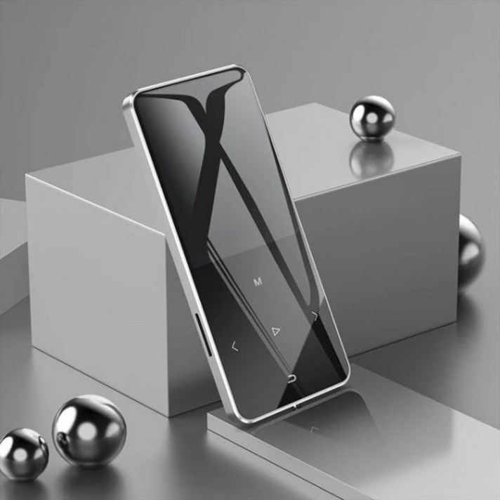 BTSMONE 새 버전 MP3 음악 플레이어 지원 Bluetooth 시끄러운 스피커 및 내장 16GB HiFi 휴대용 워크맨(FM/라디오 포함), 협력사, 32GB, 은