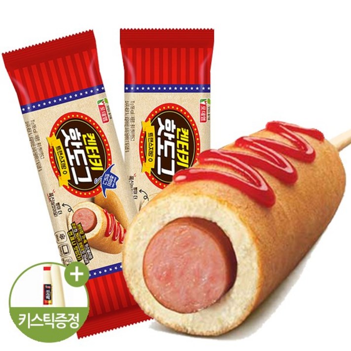롯데 켄터키 핫도그 70gx22개 + 키스틱 25g 증정, 22개, 70g