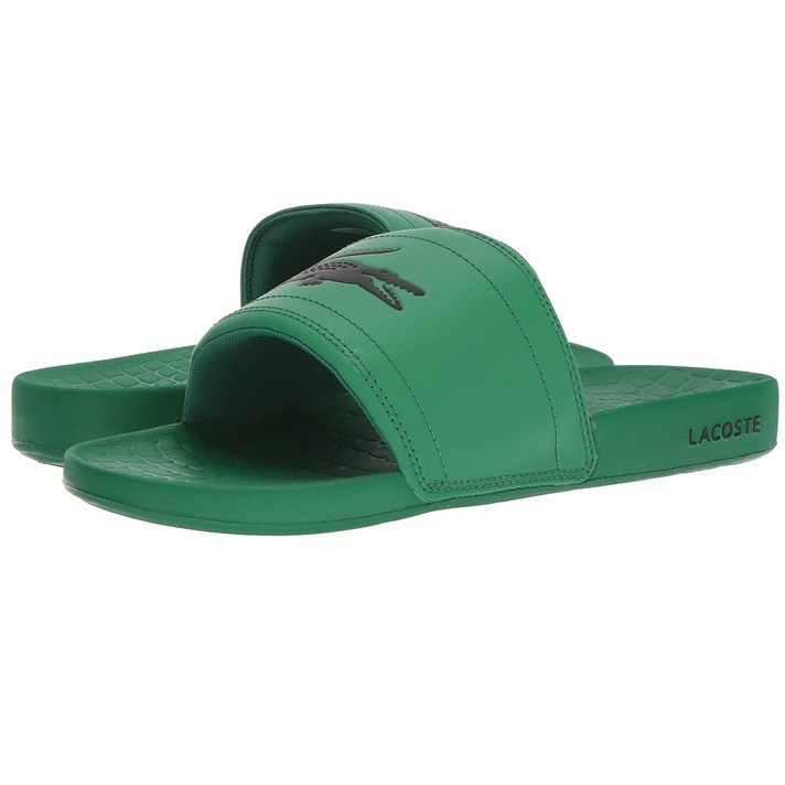 라코스테 Lacoste 남성용 프레이저 슬라이드 샌달 슬리퍼 Fraisier Slides Sandal