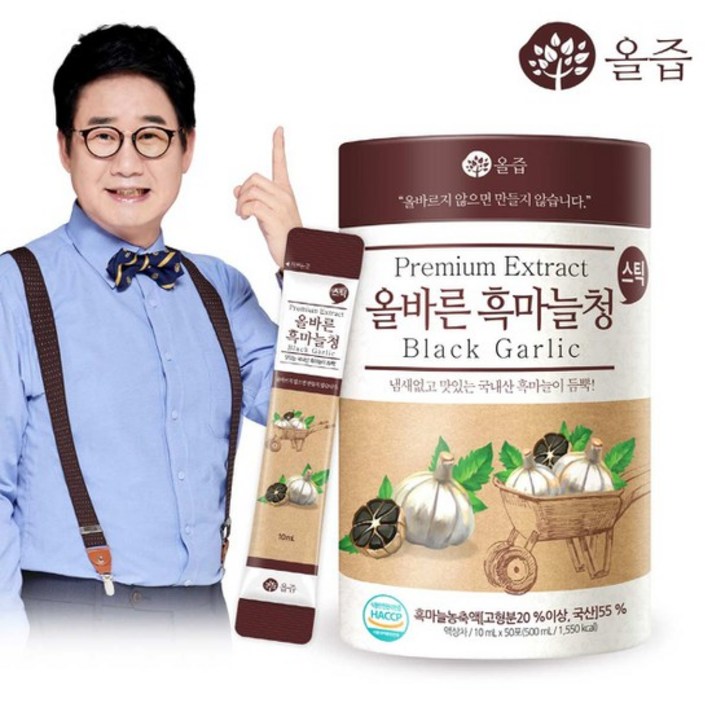 올즙 올바른 흑마늘청 스틱, 10ml, 50개