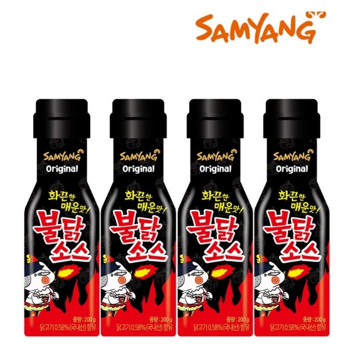 삼양 불닭소스, 200g, 4개