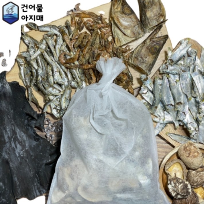 국산 김장김치양념 육수재료 세트 대용량 다시팩 340g, 다시팩 일부 재료 수입산