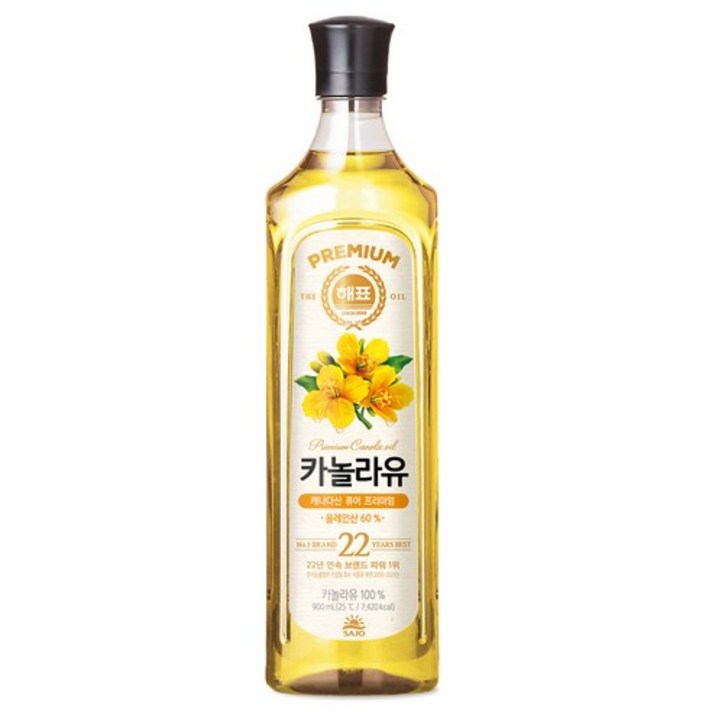 해표 카놀라유, 900ml, 24개