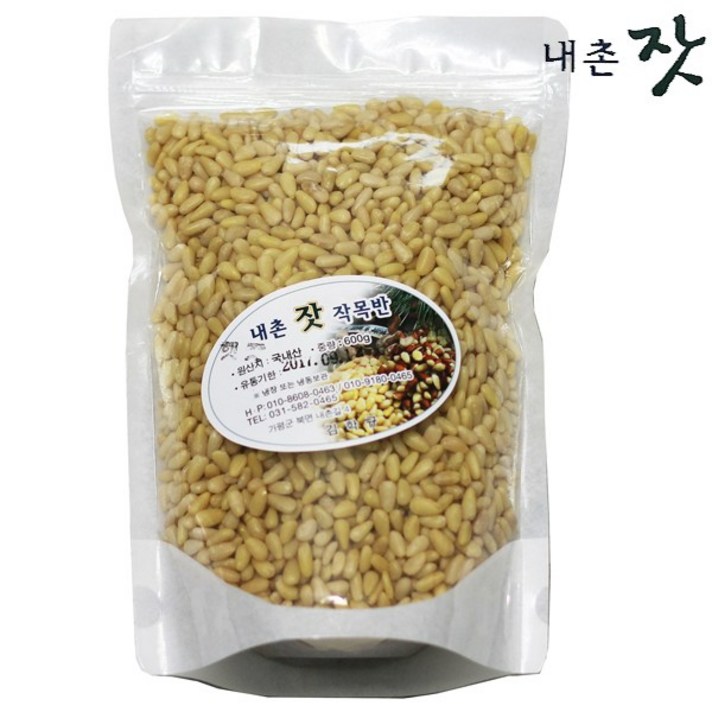 내촌잣 600g백잣 가평잣, 1개, 백잣600g