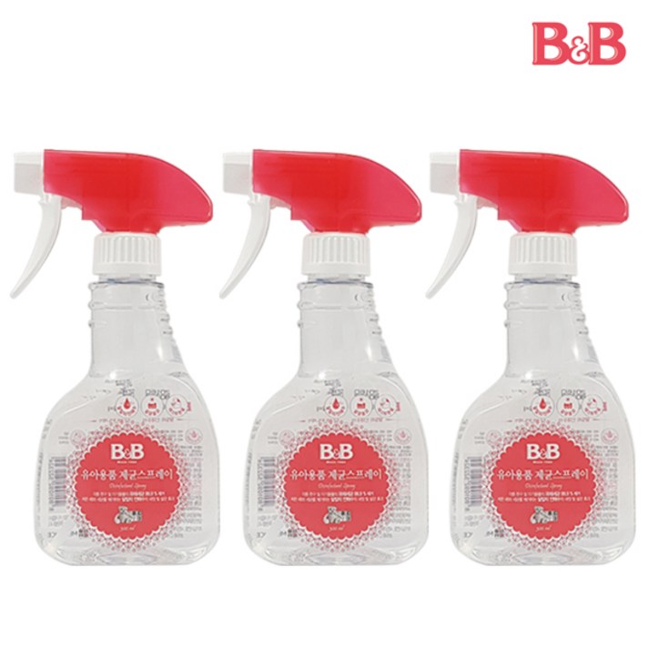 비앤비 유아용품 제균스프레이(용기형) 살균소독제, 3개, 300ml
