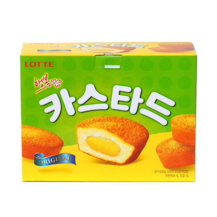 롯데 카스타드 오리지널, 23g, 60개