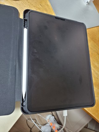 신지모루 펜슬 수납 스마트커버 태블릿 PC 케이스, 블랙 이미지