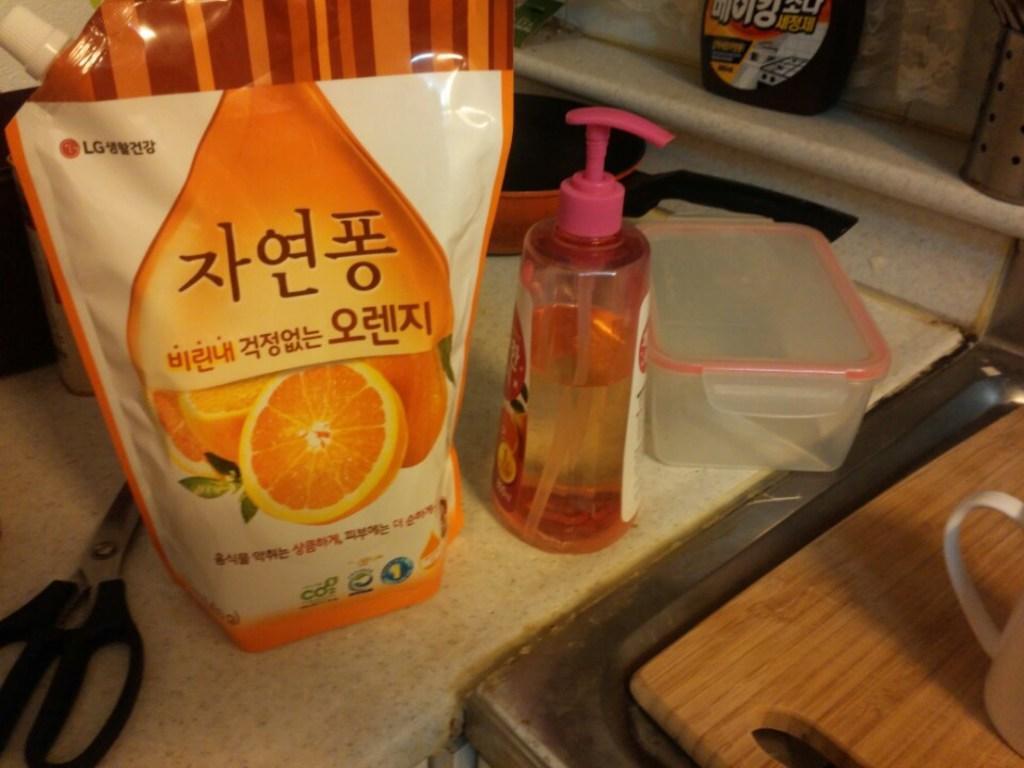 자연퐁 비린내 걱정없는 오렌지 리필형 주방세제
