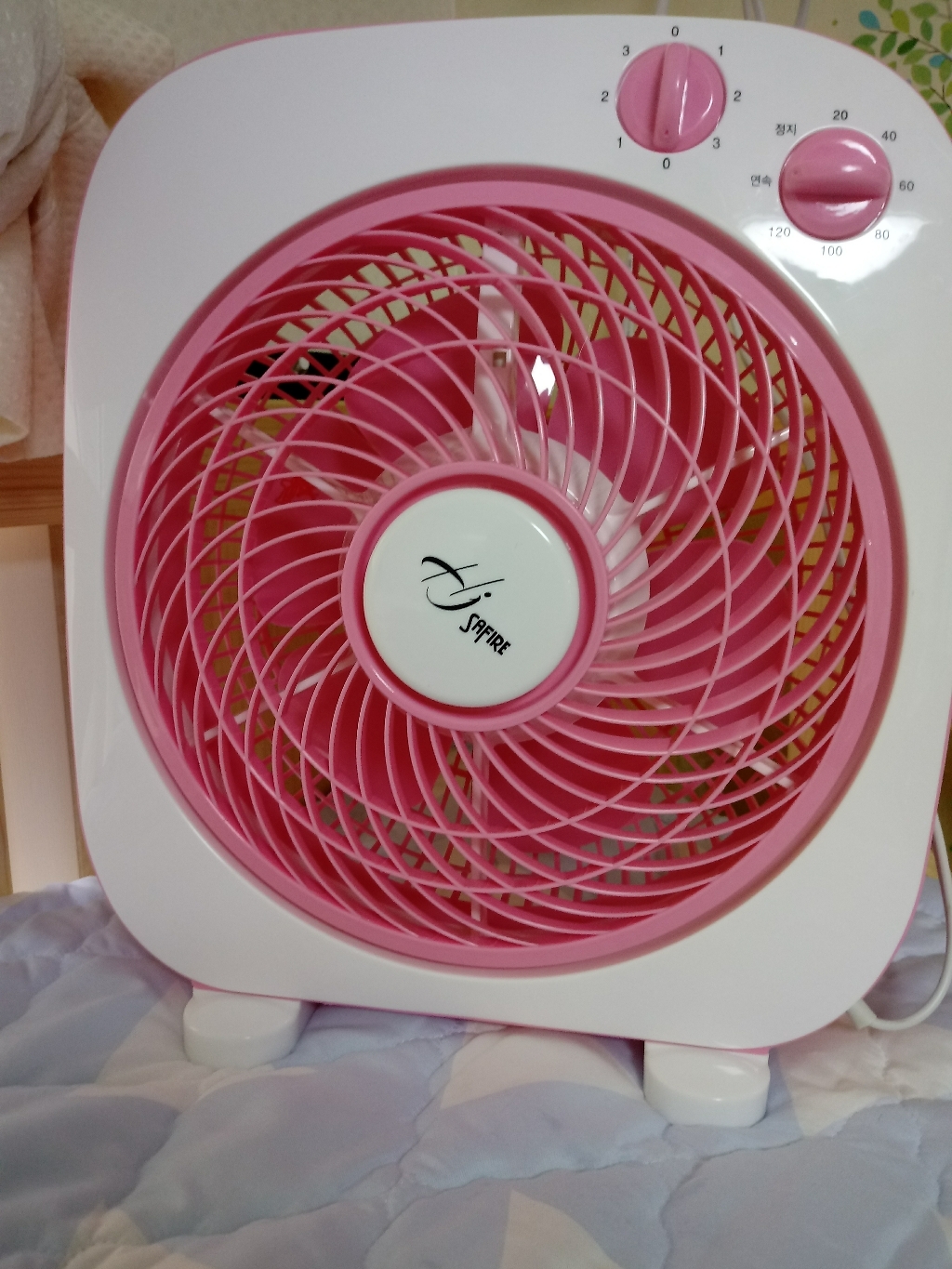 홍진사파이어 박스팬 선풍기 HJ-25F 핑크