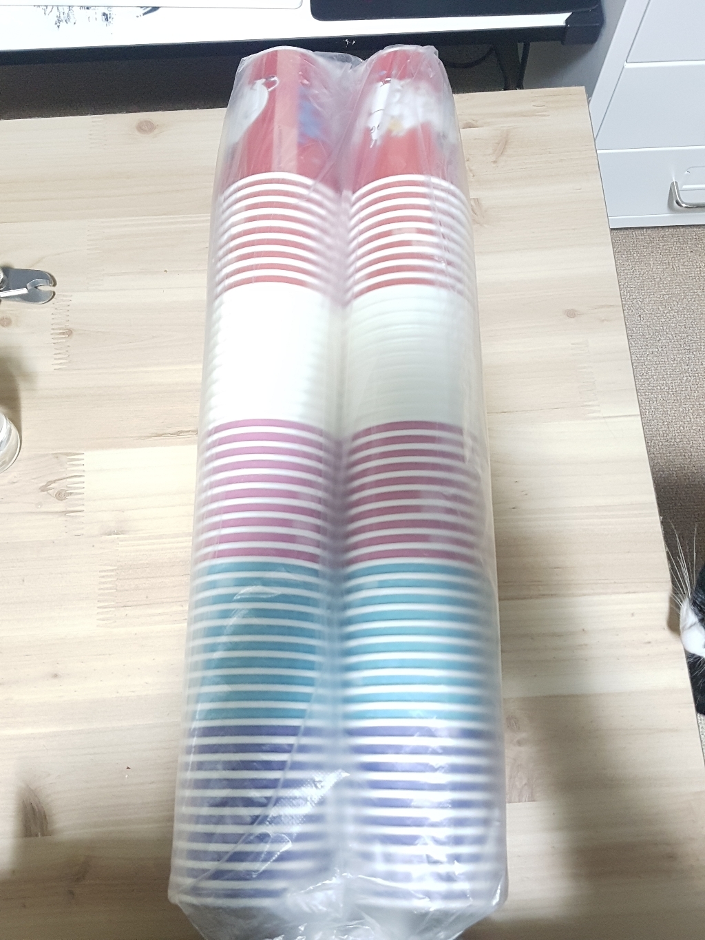 무민 칼라 일회용 종이컵 5종 13oz