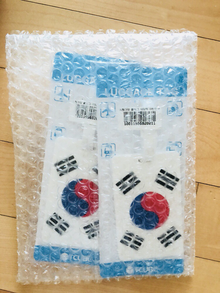 트래블큐브 티큐브 여행가방 플래그 네임택 2개
