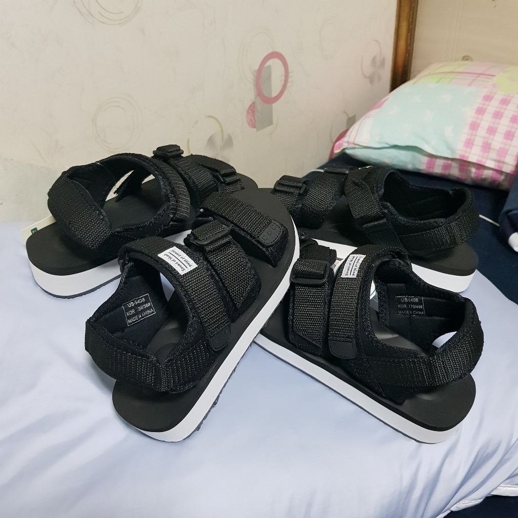아크라 남녀 커플 스트랩 키높이 샌들