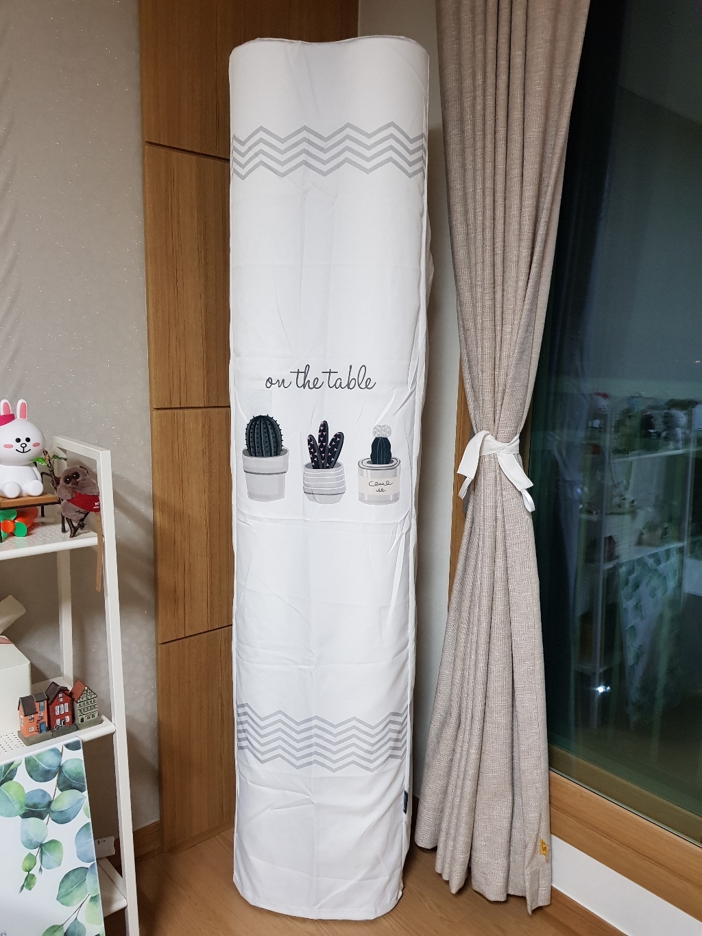 포그난 스탠드 에어컨커버 사각 듀얼전용