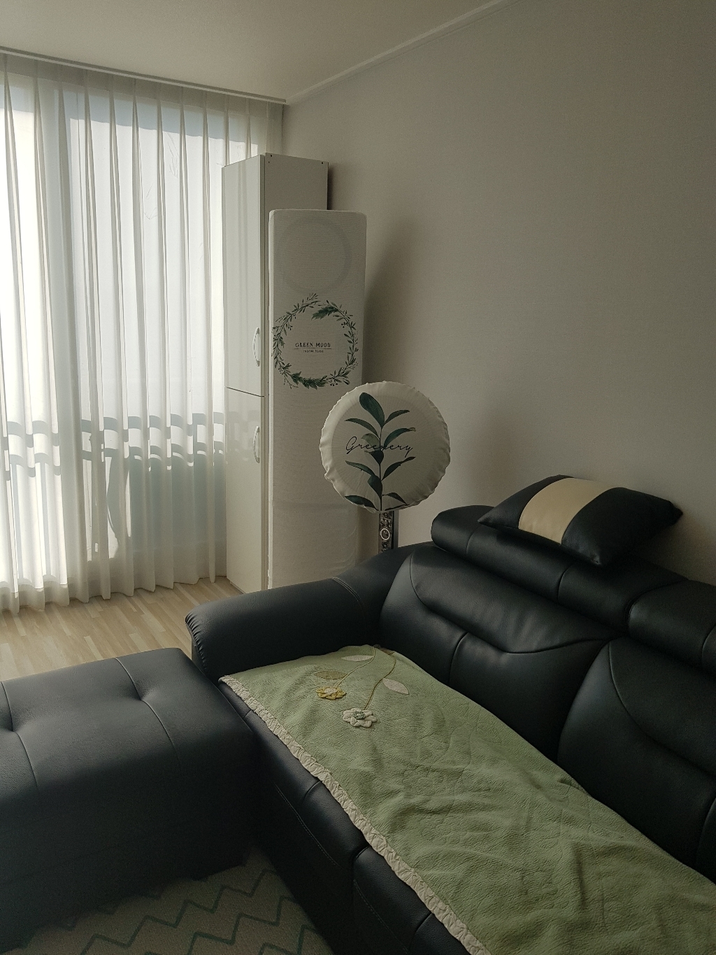 쁘리엘르 리스 삼중직 스판 에어컨커버
