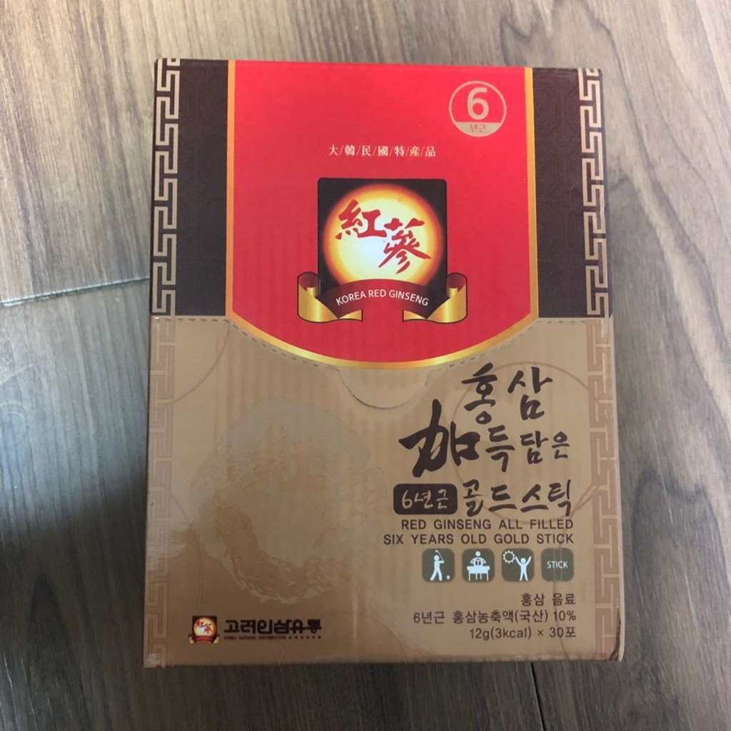 고려인삼유통 홍삼 가득 담은 6년근 골드스틱 쇼핑백