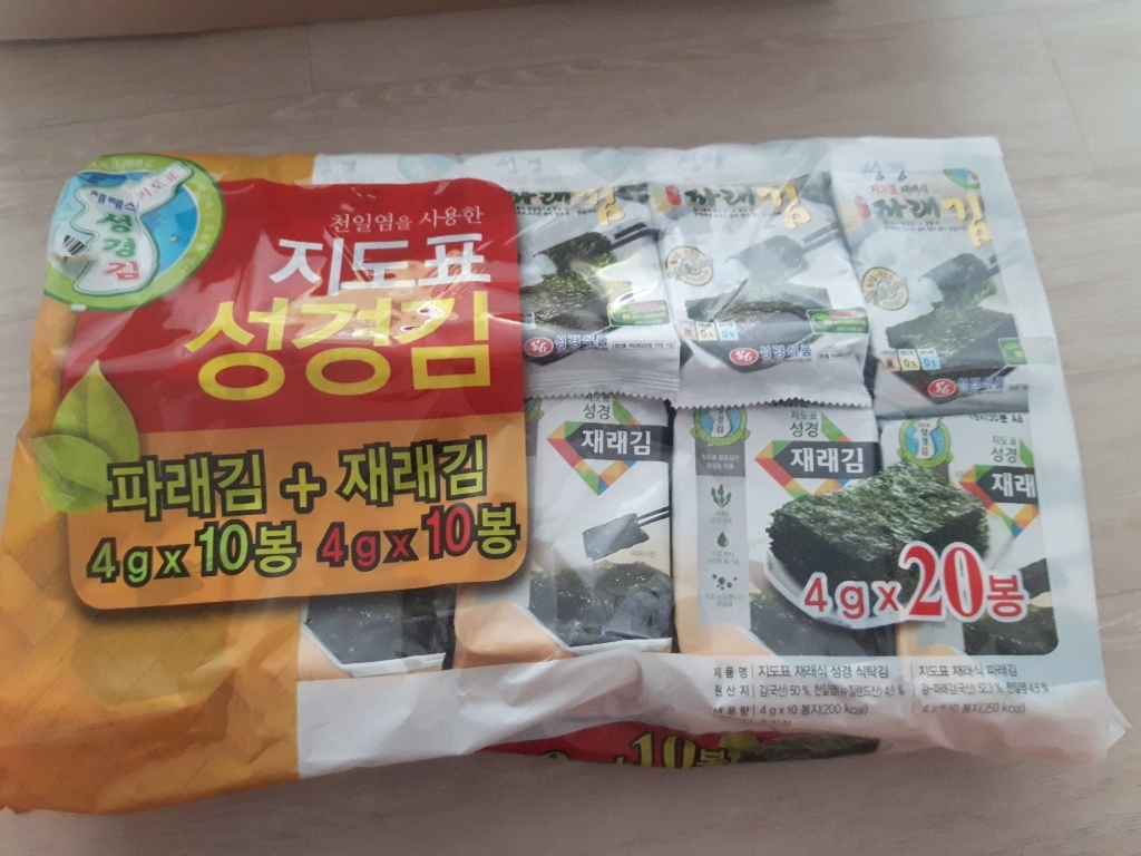성경식품 지도표 재래식 성경식탁김 파래김 리뷰후기