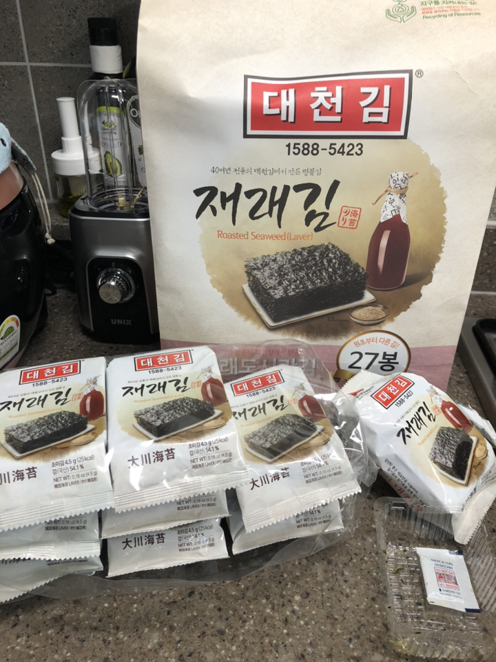 [대천김] 왕가재래도시락김4X27봉-종이쇼핑백 리뷰후기