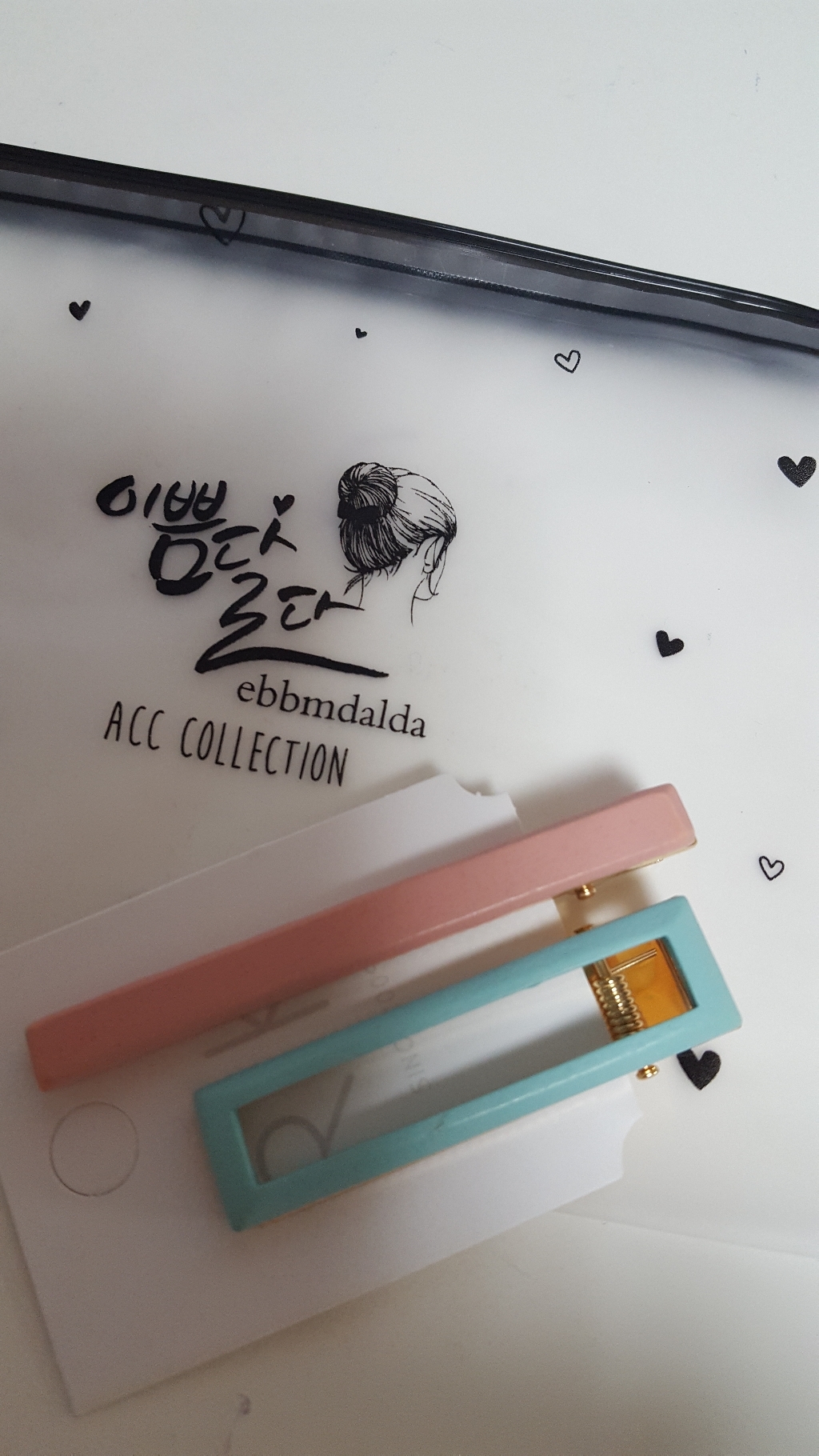 이쁨달다 우드콜라보 컬러 우드 집게핀 나무 헤어핀 2입 1세트 리뷰후기