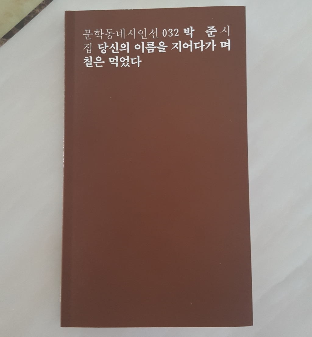 당신의 이름을 지어다가 며칠은 먹었다:박준 시집