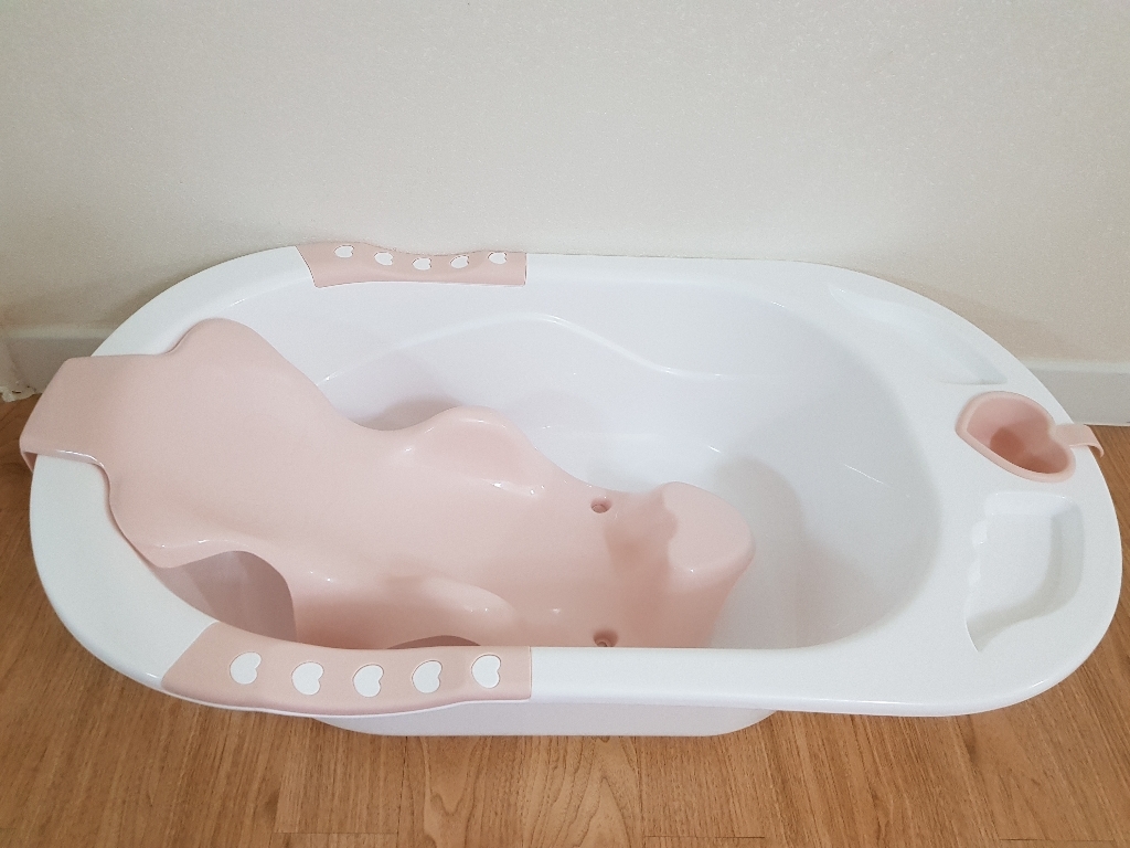 아가드 베이비 칼라욕조 연핑크 샴푸모자 투명 노랑