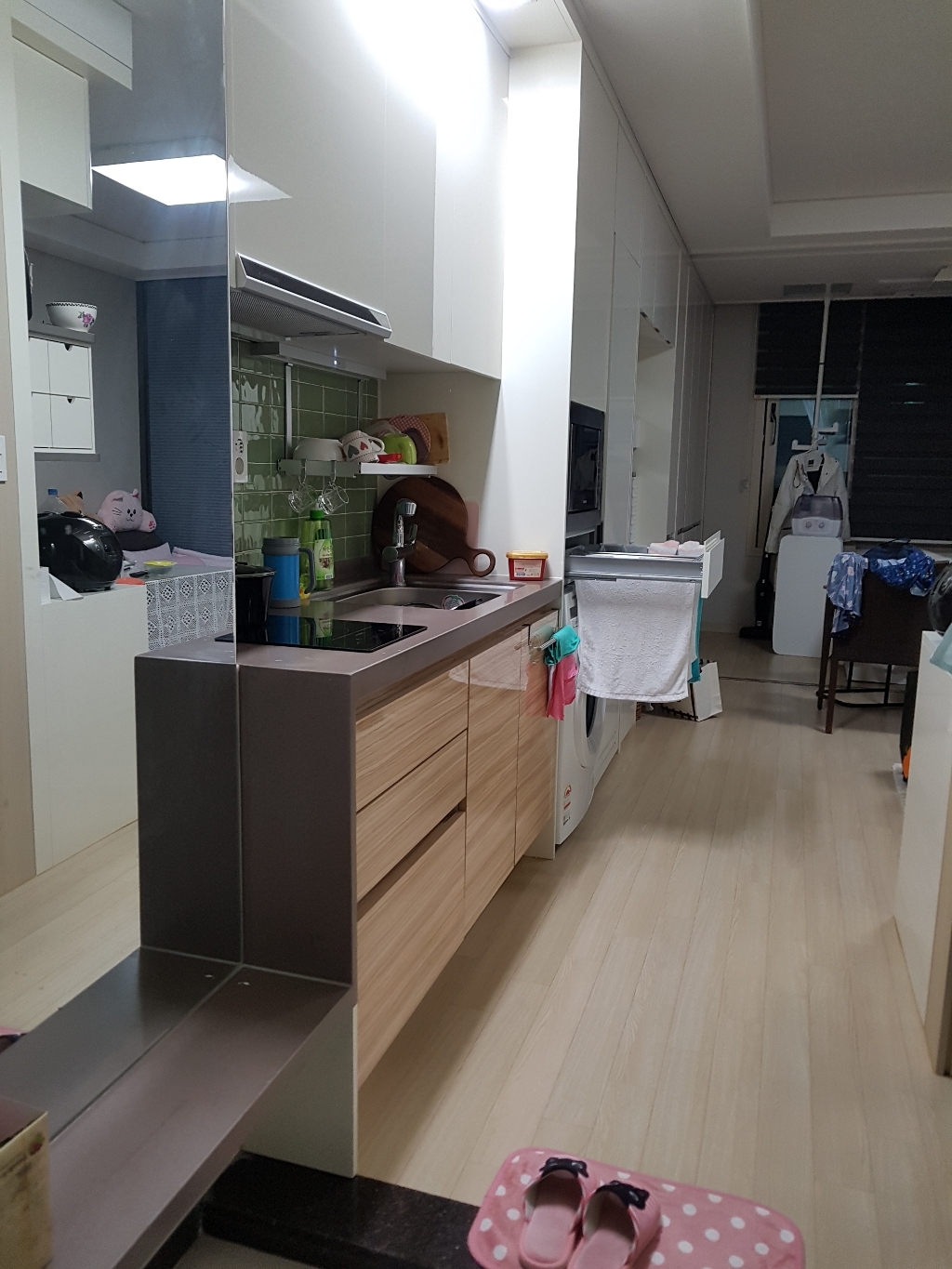 리앤룸 패브릭 포스터 겸용 카페 가리개 커튼