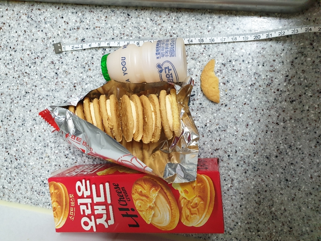 오리온 나 치즈크림 샌드