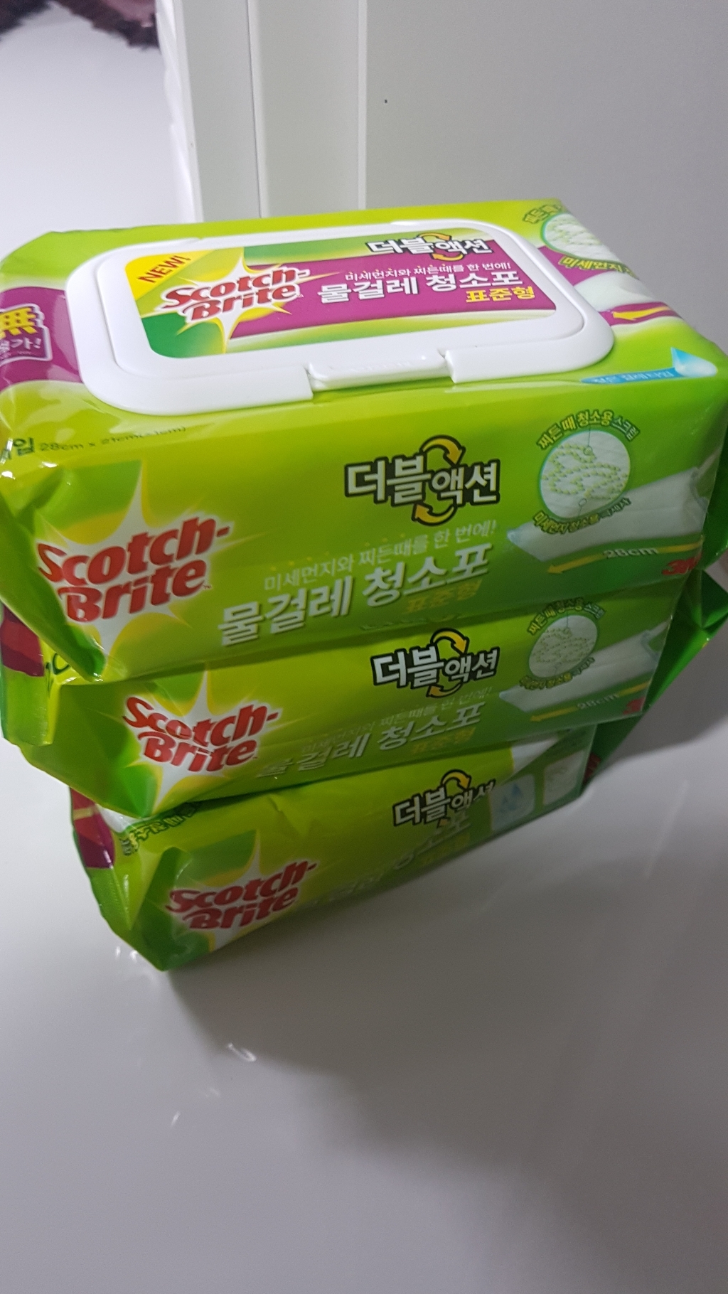 쓰리엠 표준형 물걸레 더블액션 청소포 20매 리뷰 후기