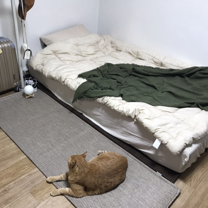 인룸 체크럴 사이잘룩 러너 침실러그
