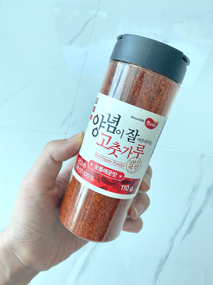 햇님마을 양념이 잘 어우러지는 국산 고춧가루 보통매운맛 리뷰후기