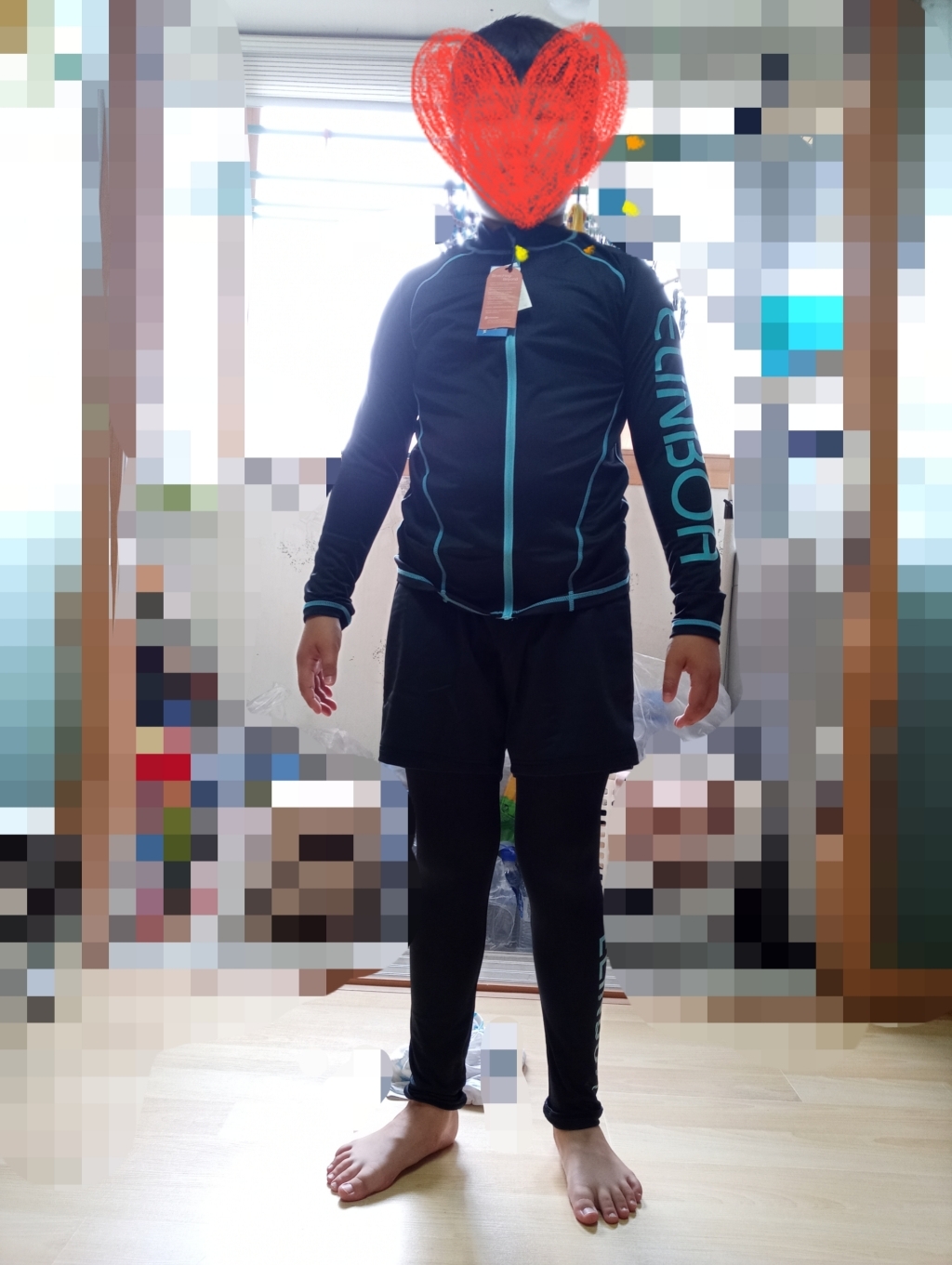 엘인보아 키즈용 짚업 래시가드 리뷰후기