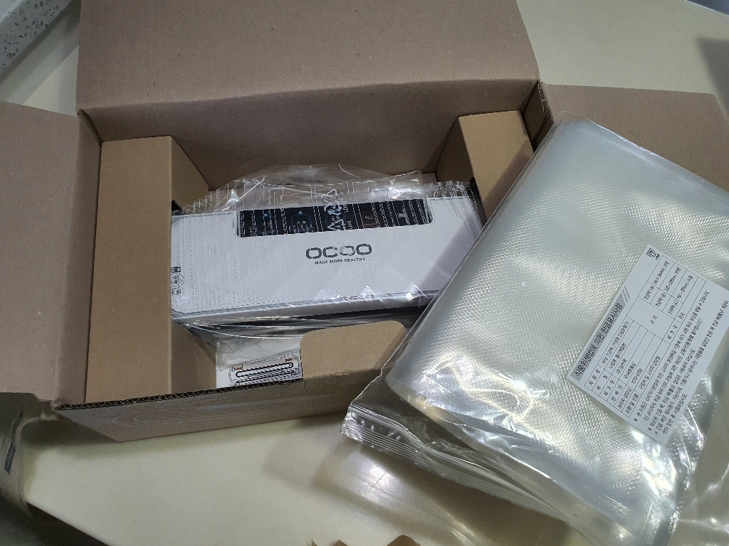 오쿠 무선 진공포장기 + 비닐팩 50장 + 멀티커터기 리뷰 후기