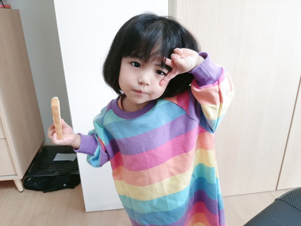 초코몽 여아용 파스텔 무지개 원피스