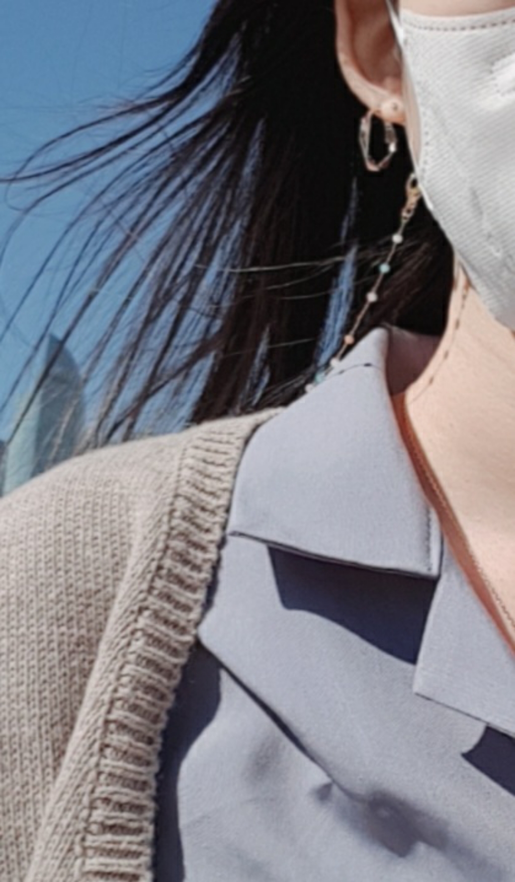 앨리스하우스 마스크목걸이 고급 은은 심플 체인 패션마스크목걸이줄 분실방지 목걸이겸용체인