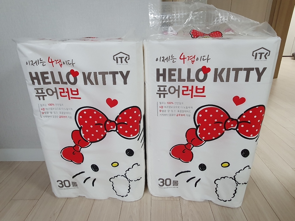 헬로키티 퓨어러브 4겹 화장지