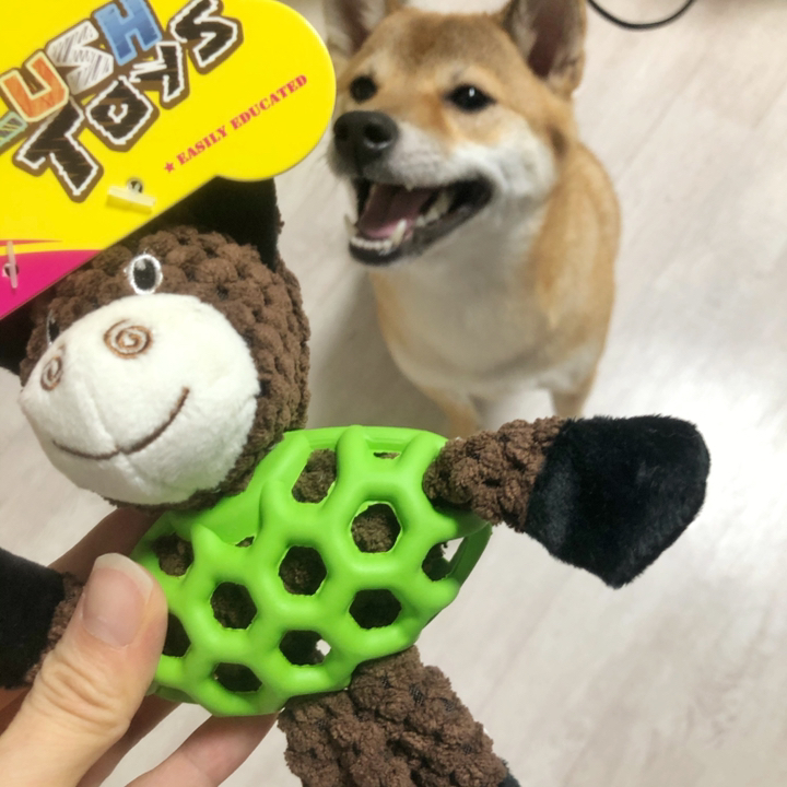 마리스 강아지 장난감 터그 놀이 삑삑이 인형