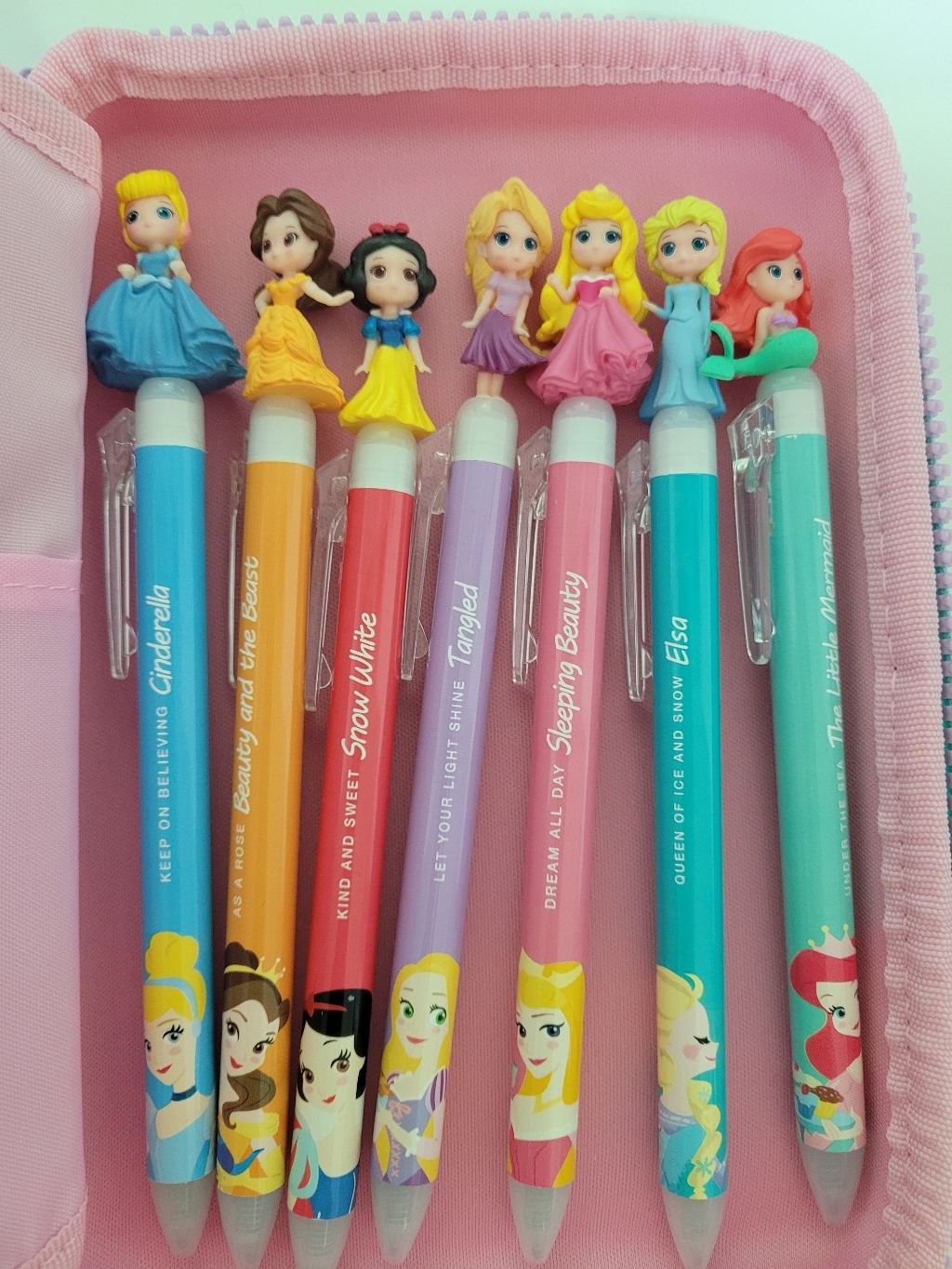 디즈니 프린세스 마스코트 볼펜 3종  마스킹 테이프 2종 C타입