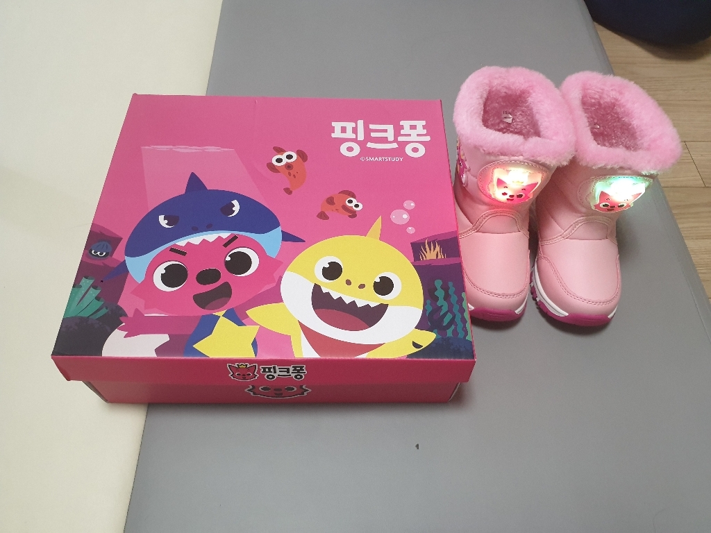 핑크퐁 라이팅 부츠