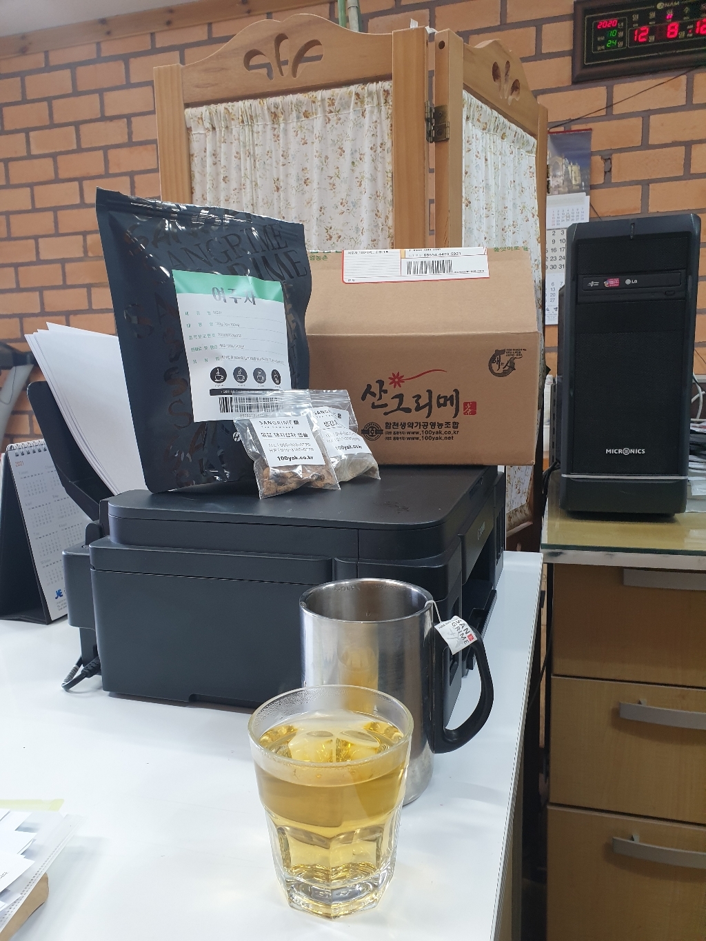 산그리메 국내산 여주차 100티백 대용량 A 생분해필터 삼각티백차