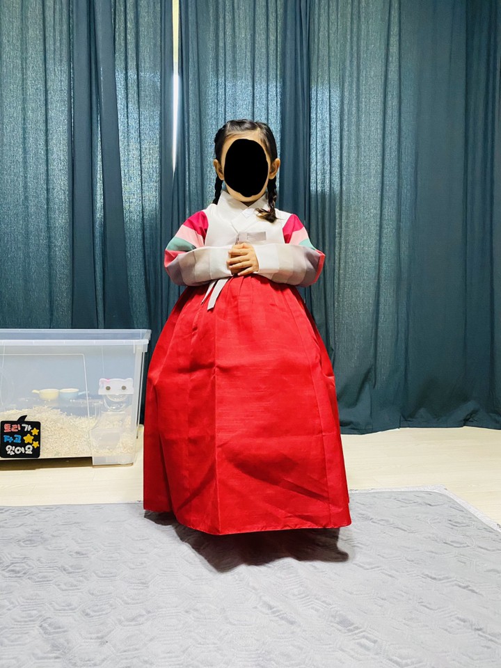 아가명주 여아용 색동해님 한복 리뷰후기