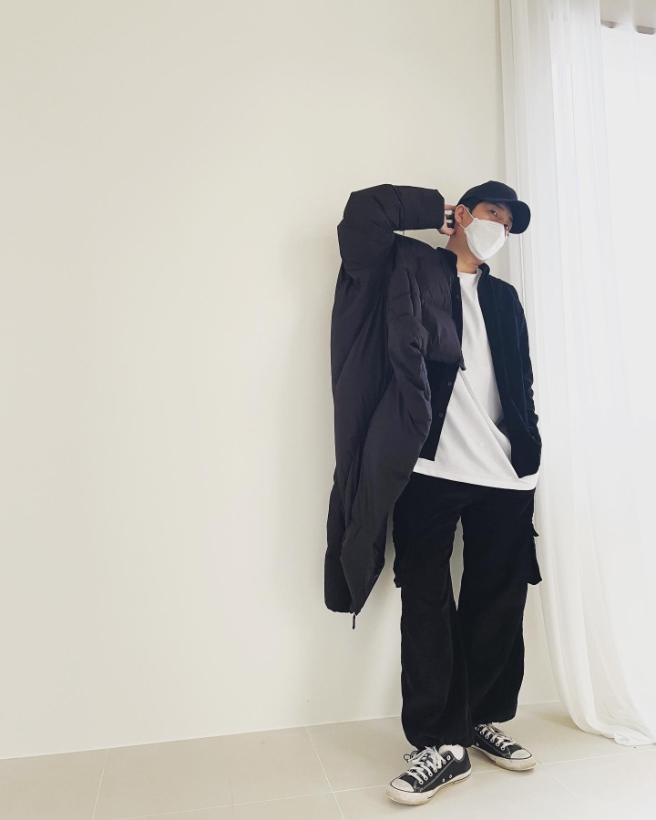 탑보이 남성용 오버핏 빅사이즈 긴팔 티셔츠