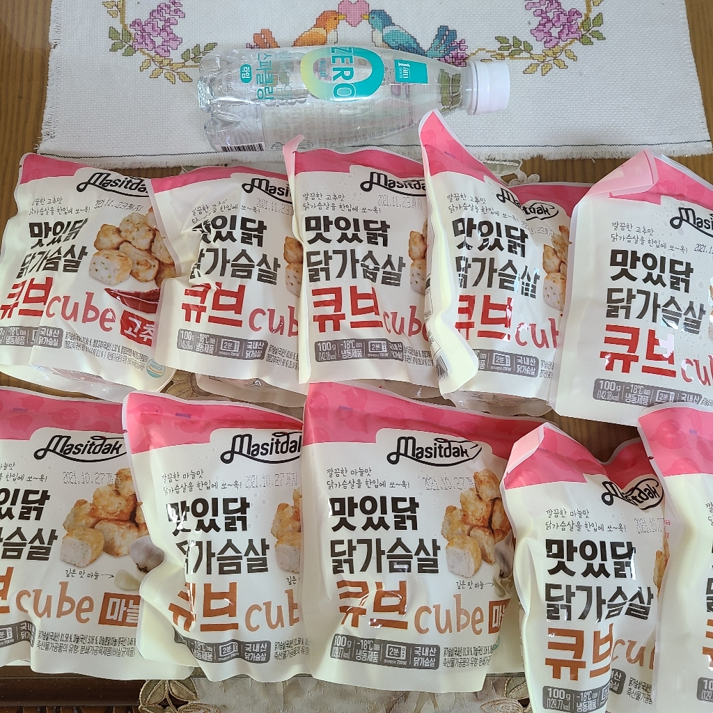 맛있닭 닭가슴살 큐브 혼합 리뷰후기