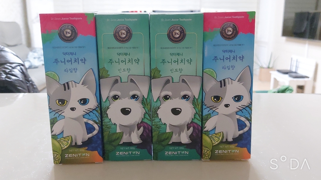 [제니튼 닥터제니] 주니어치약 라임향 2개민트향 2개   초등학생 치약 리뷰후기