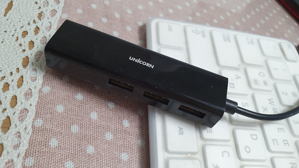 유니콘 C타입 유선랜 어댑터 노트북용 USB 20