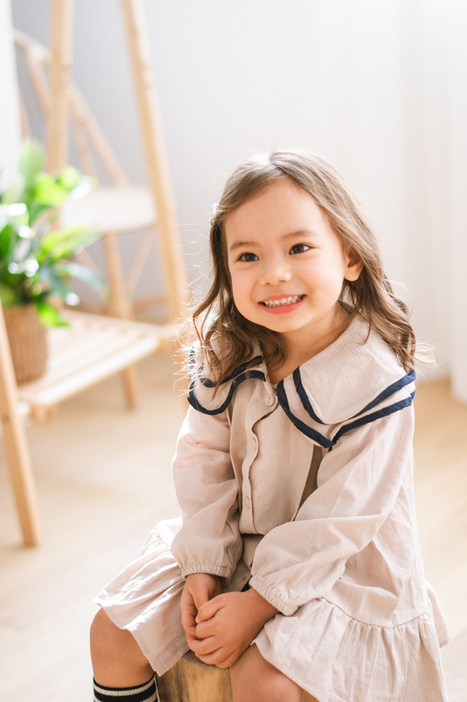 앤젤아이 여아용 앞버튼 프릴 원피스